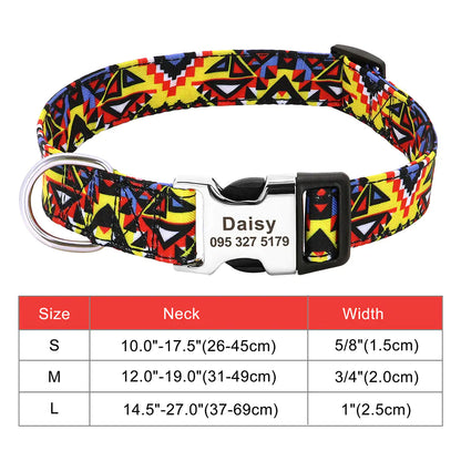 Personalized Adjustable Nylon Dog and Cat Collar