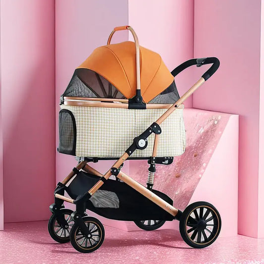 BNDC Medium Pet Stroller for Large Dogs – Foldable & Durable Design