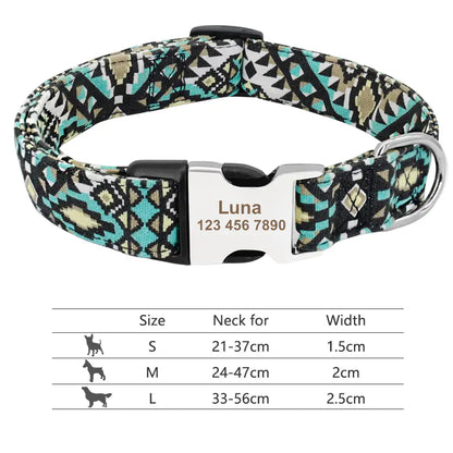 Personalized Adjustable Nylon Dog and Cat Collar