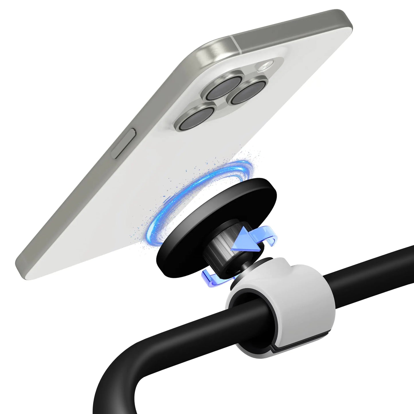 Seltureone Magnetic Phone Holder for Stroller，Magnetic Cell Phone Holder for Walking Strollers Compatible with MagSafe - Black