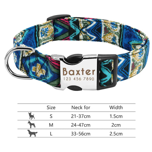 Personalized Adjustable Nylon Dog and Cat Collar